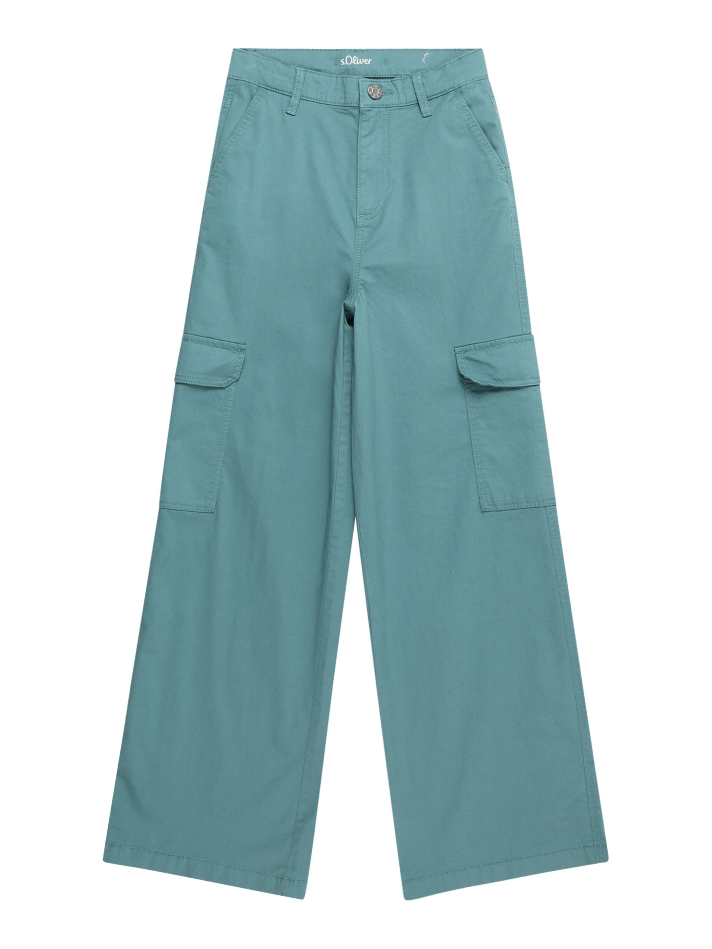 s.Oliver Laiad sääred Püksid, värv roheline: eest vaates