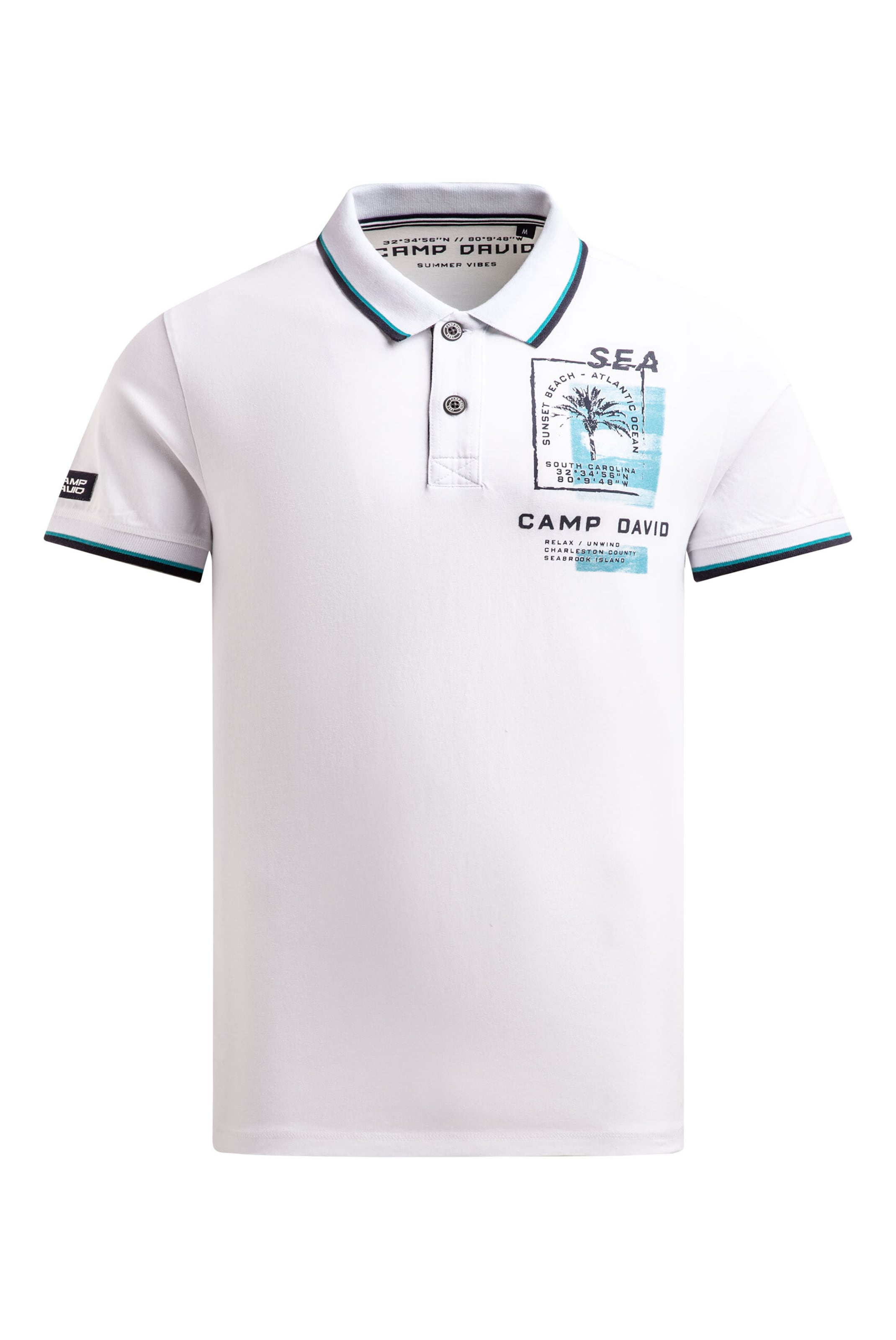 CAMP DAVID Shirt in White: front