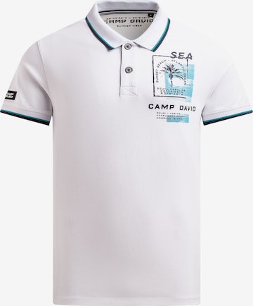 CAMP DAVID Poloshirt in Weiß: Vorderseite