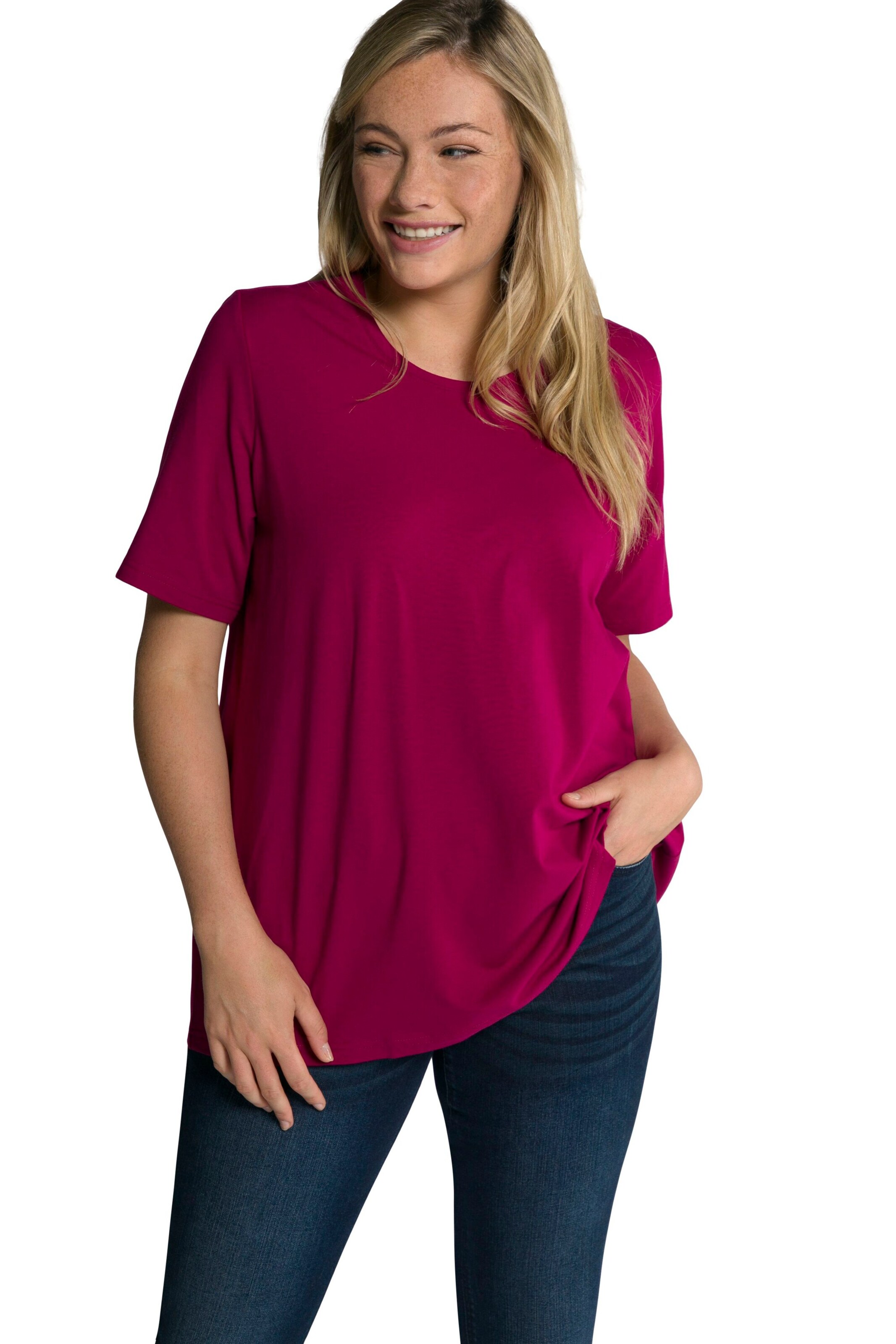 Ulla Popken Shirt in Roze: voorkant