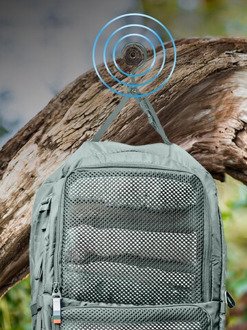 TRAVEL DUDE Matkakassi 'Hanging Packing Cube mit Kompression, Hängende Packwürfel für Rucksack und Koffer, Reise Regal in Schwarz' värissä hopea