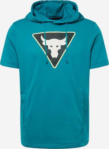 UNDER ARMOUR Performance Shirt 'Project Rock' in Blue: front