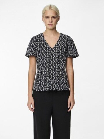 PIECES Blouse 'PCFelise' in Zwart: voorkant