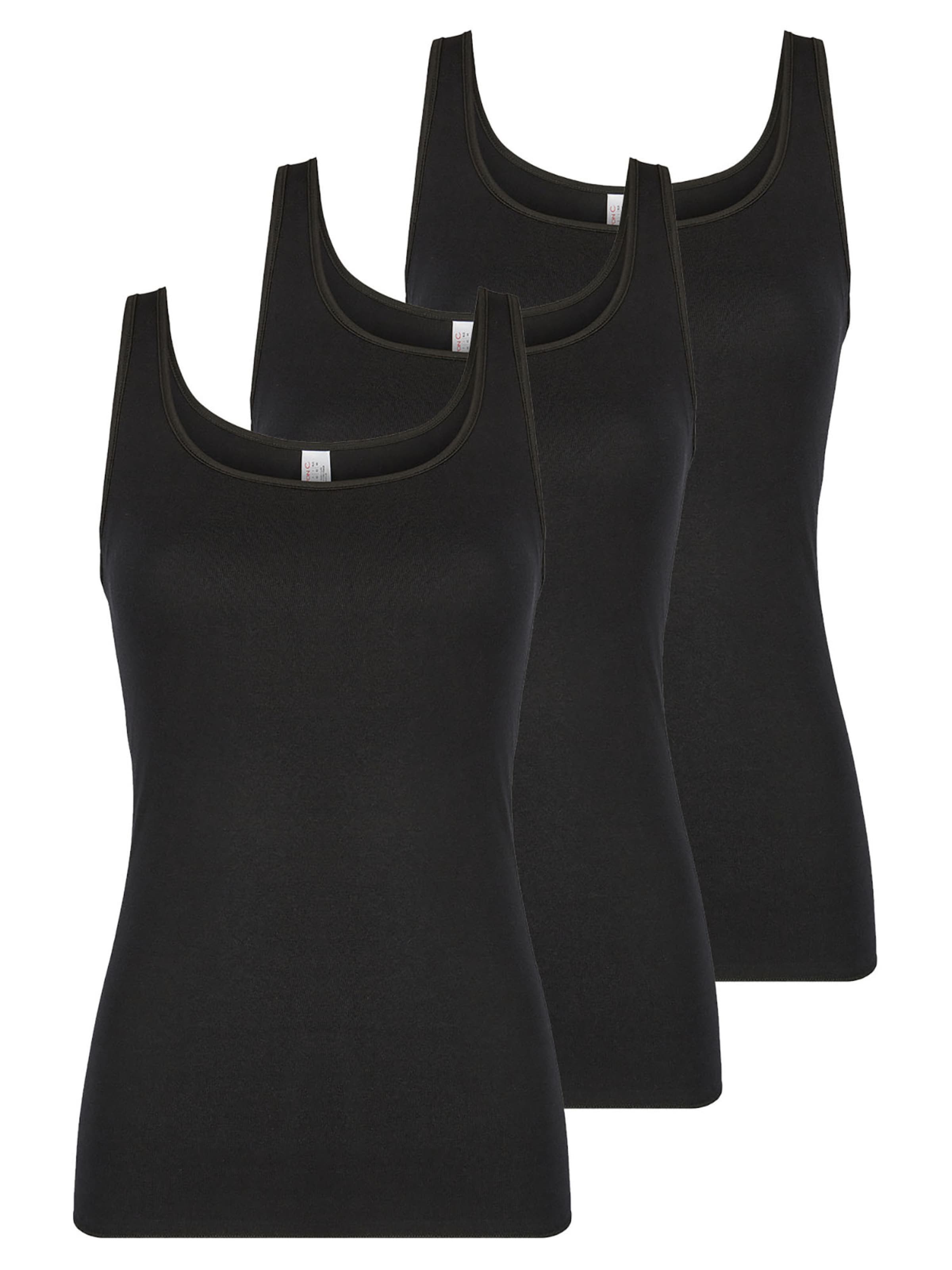 Nina von C. Undershirt 'Fine Cotton' in Black: front