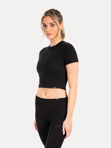 Smilodox Crop Shirt Kenna in Schwarz