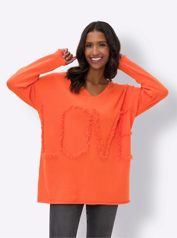 Pull-over oversize heine en orange : devant