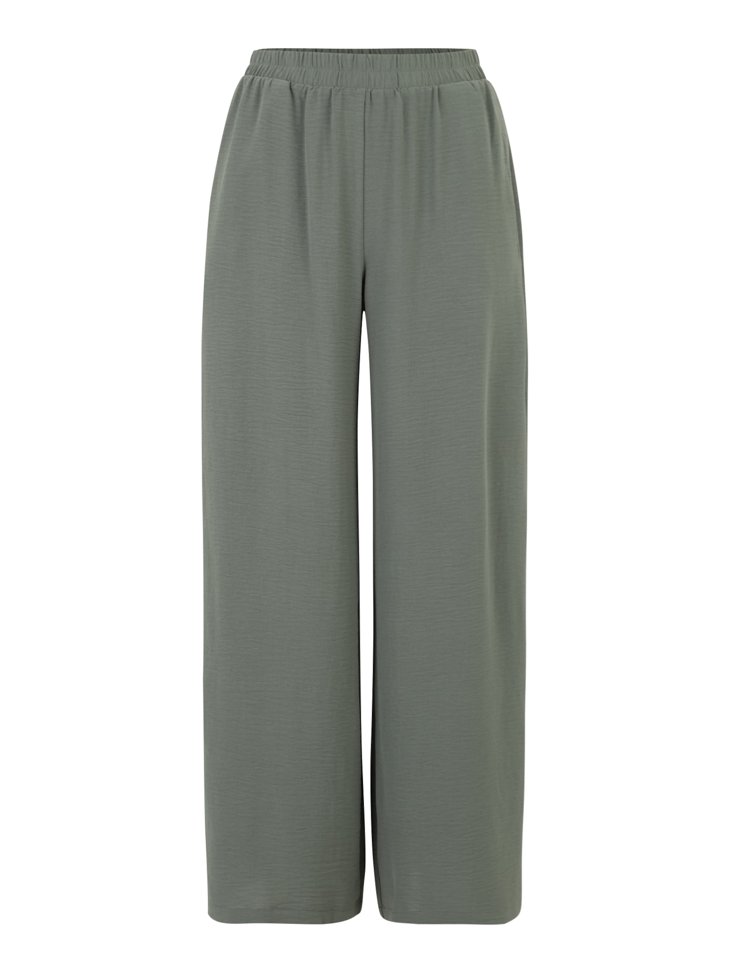 Vero Moda Petite Wide Leg Housut 'ALVA' värissä vihreä: etupuoli
