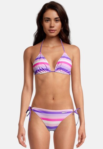 BECO the world of aquasports Triangle Bikini 'Fresh Stripes' in Pink: front