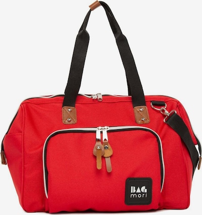 Bagmori Wickeltasche in rot / schwarz, Produktansicht