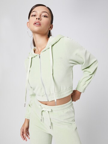 SHYX Zip-Up Hoodie 'Fame' in Green: front