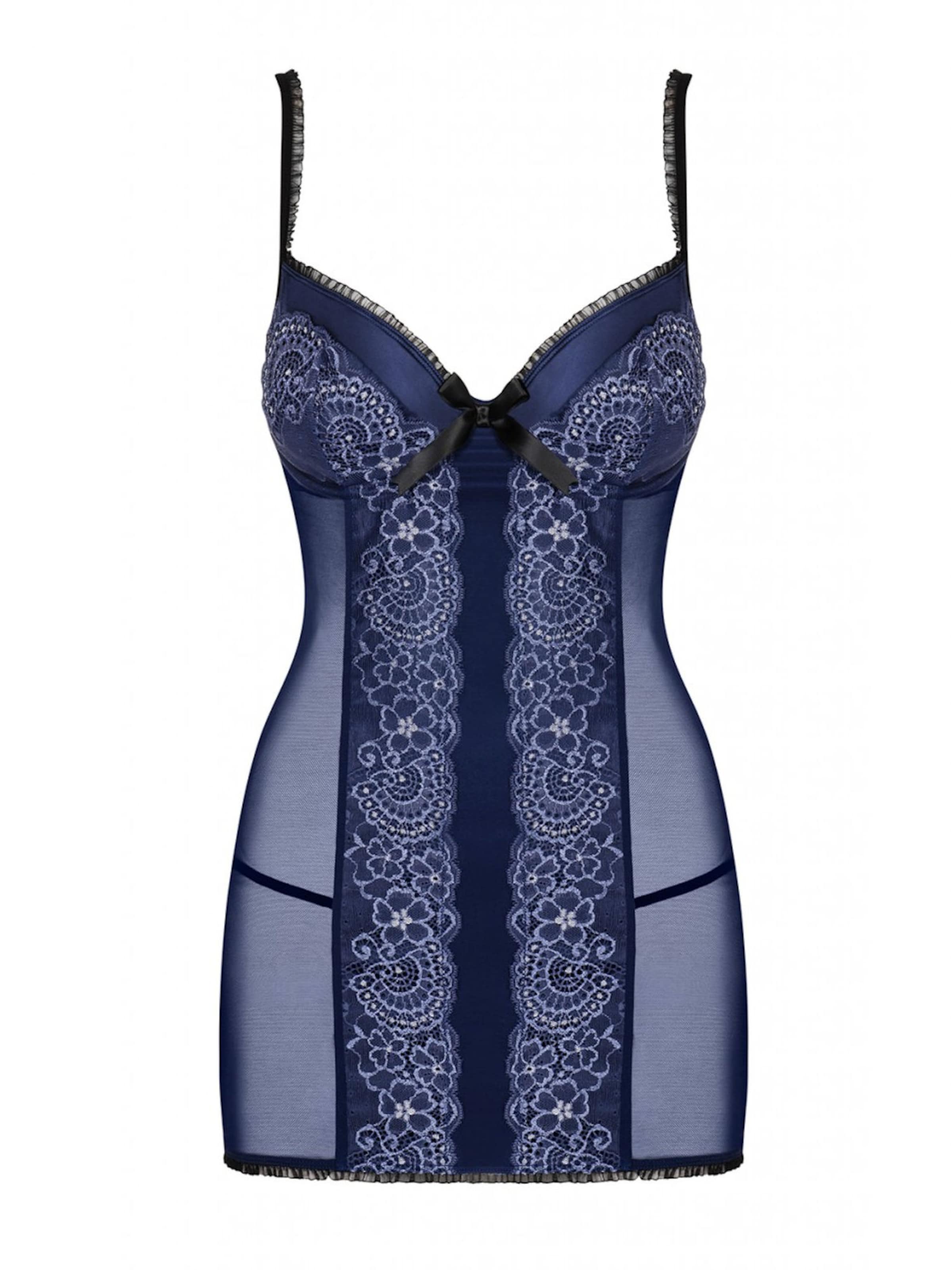 Obsessive Negligee 'Chemise Auroria' in Blue: front