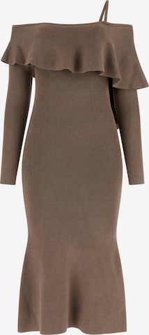 GUESS Knitted dress in Brown: front