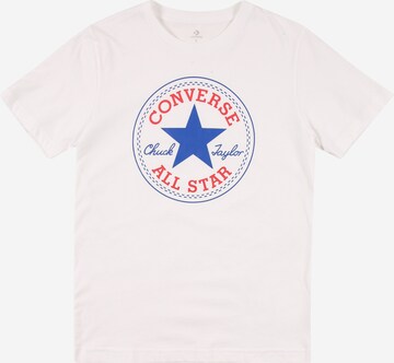 CONVERSE T-shirt 'CHUCK' i vit: framsida