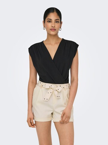 ONLY - Camisa body 'ONLANNY' em preto: frente