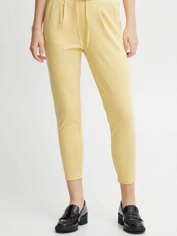 ICHI Slim fit Pants 'KATE' in Yellow: front
