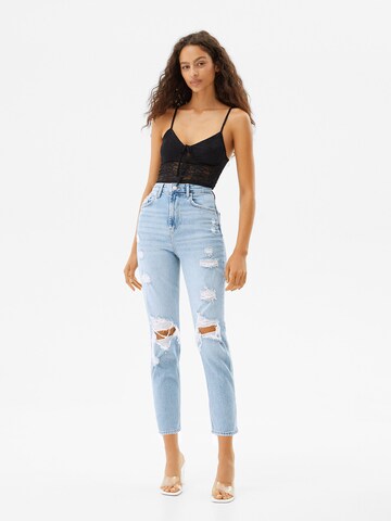 Bershka Tapered Jeans in Blau