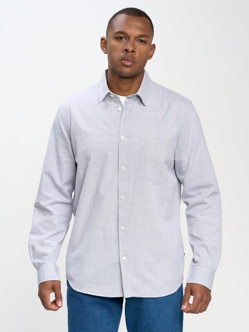 BIG STAR Regular fit Button Up Shirt in Grey: front