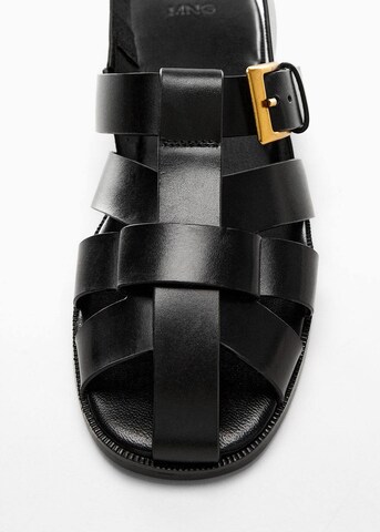 MANGO Páskové sandály 'loraine' – černá