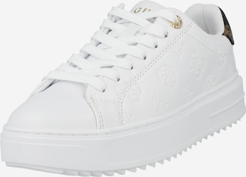 GUESS حذاء رياضي بلا رقبة 'Denesa4' بلون أبيض: الأمام