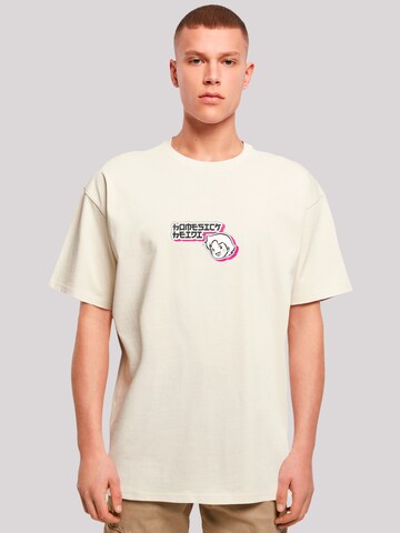 F4NT4STIC Shirt 'Heidi Homesick Heroes of Childhood' in Beige: front