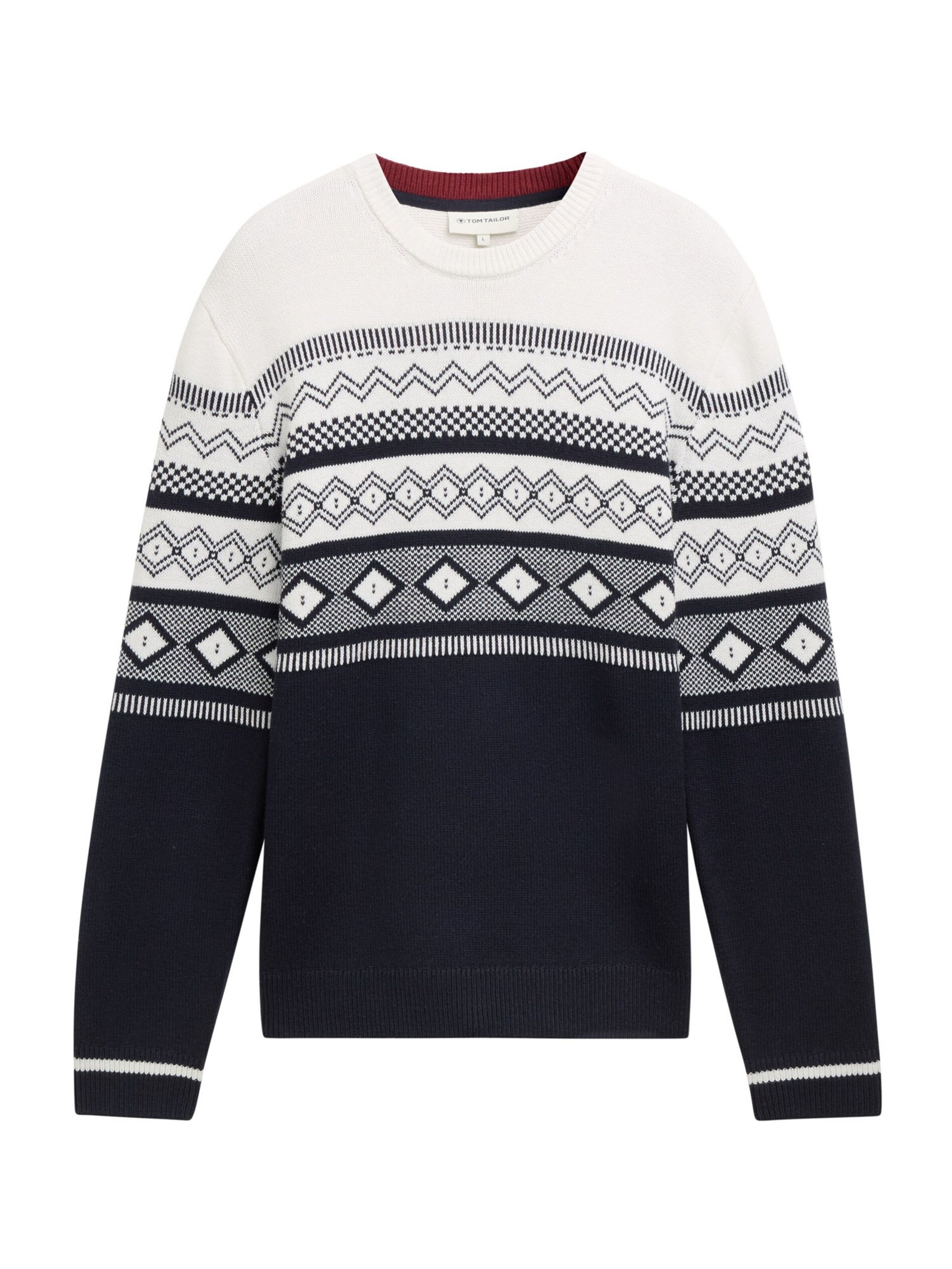 TOM TAILOR Sweater in White: front