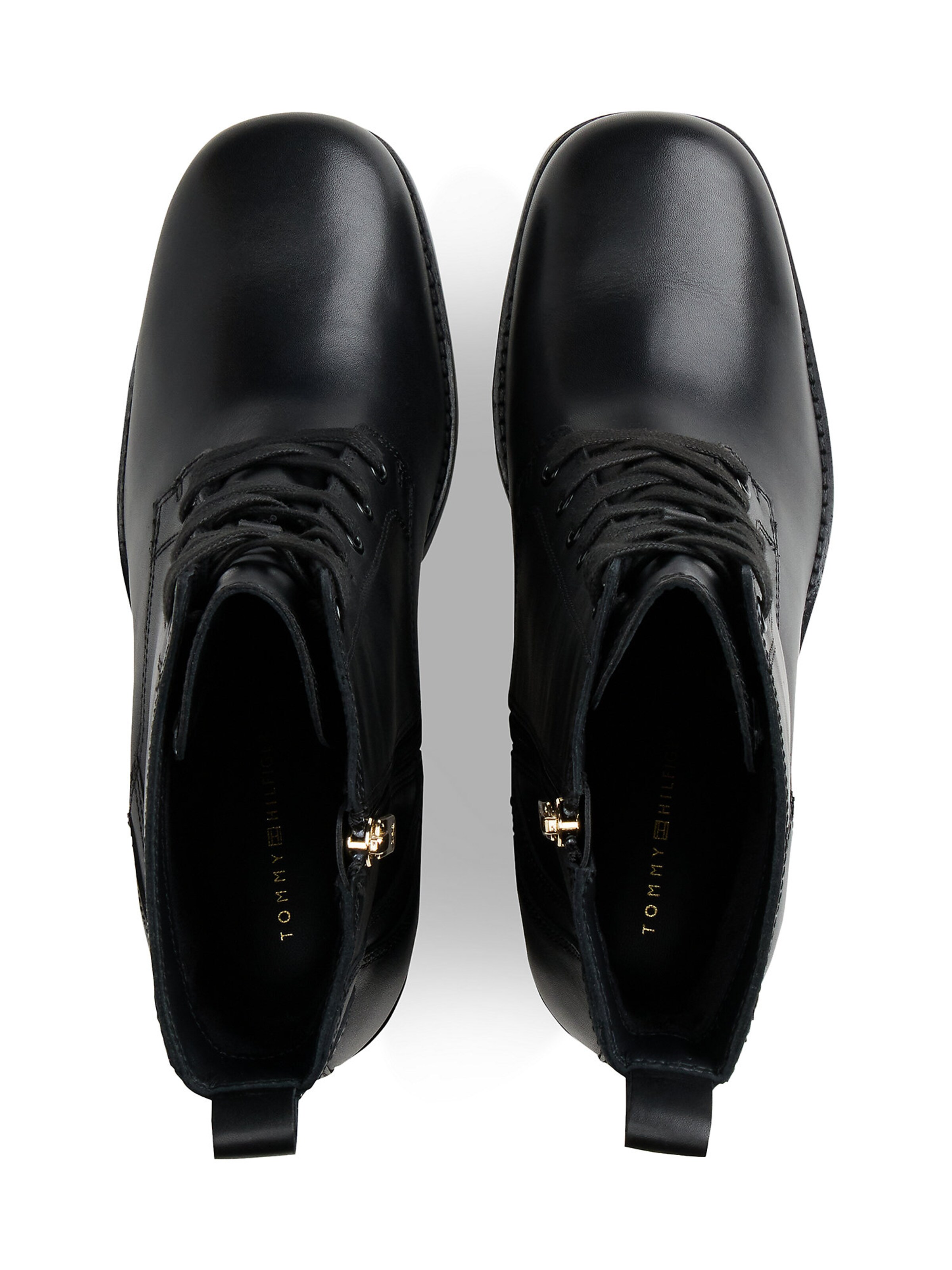 TOMMY HILFIGER Schnürstiefel in Schwarz