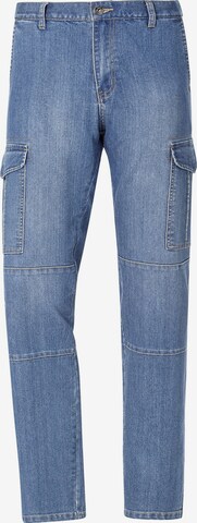 Loosefit Jeans cargo 'Elmo' Jan Vanderstorm en bleu : devant