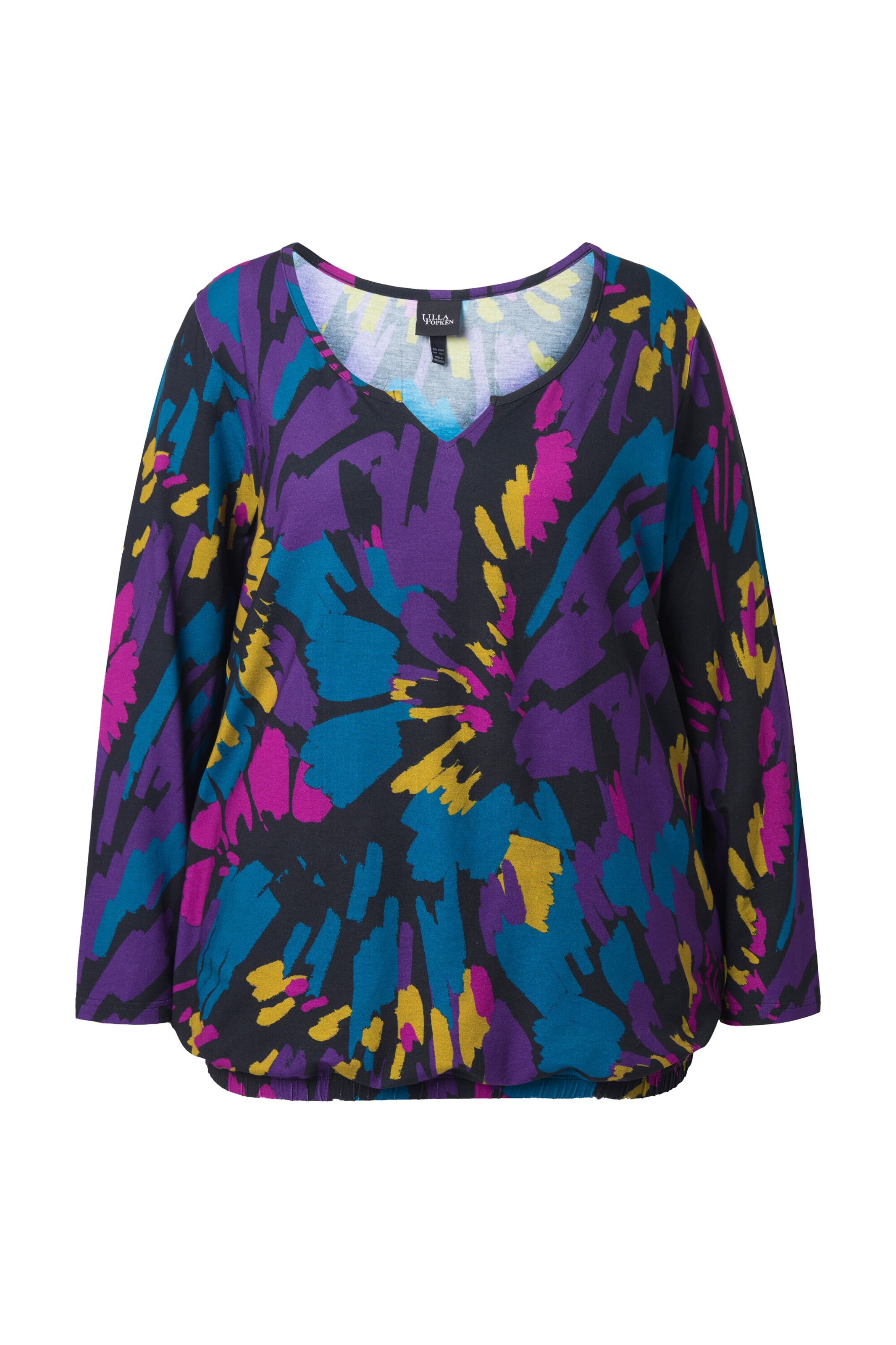Ulla Popken Shirt in Zwart: voorkant