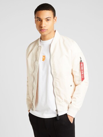 ALPHA INDUSTRIES - Casaco meia-estação 'MA-1 Project R' em branco: frente