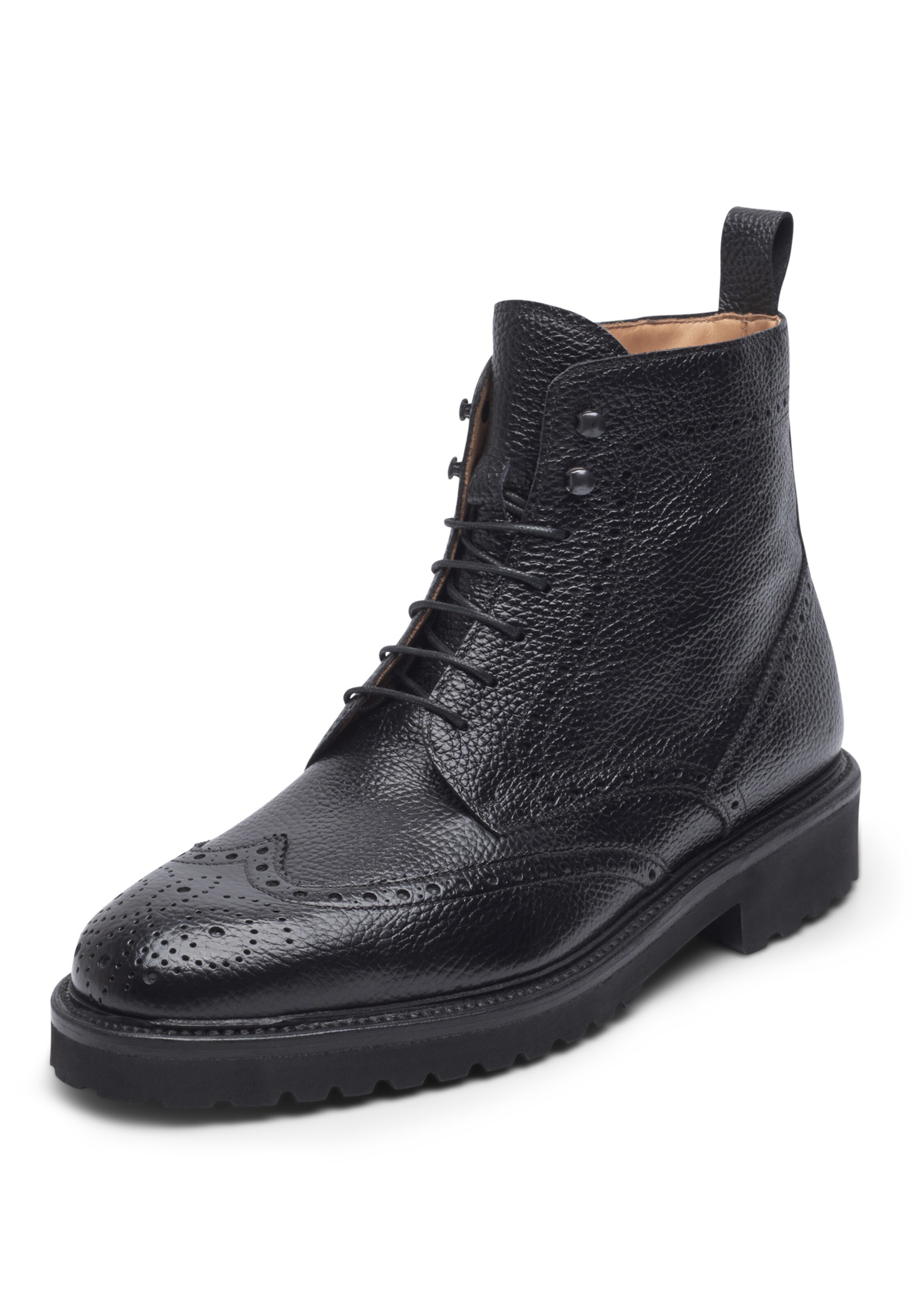 Henry Stevens Boots  ' Winston FBDB6 ' in Schwarz: Vorderseite