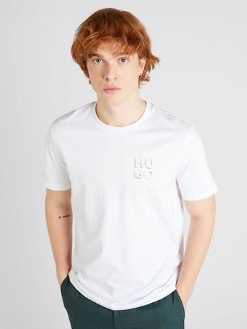 HUGO Shirt 'Detzington241' in Wit: voorkant