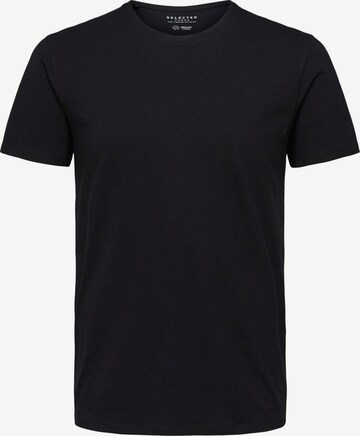 T-Shirt SELECTED HOMME en noir : devant