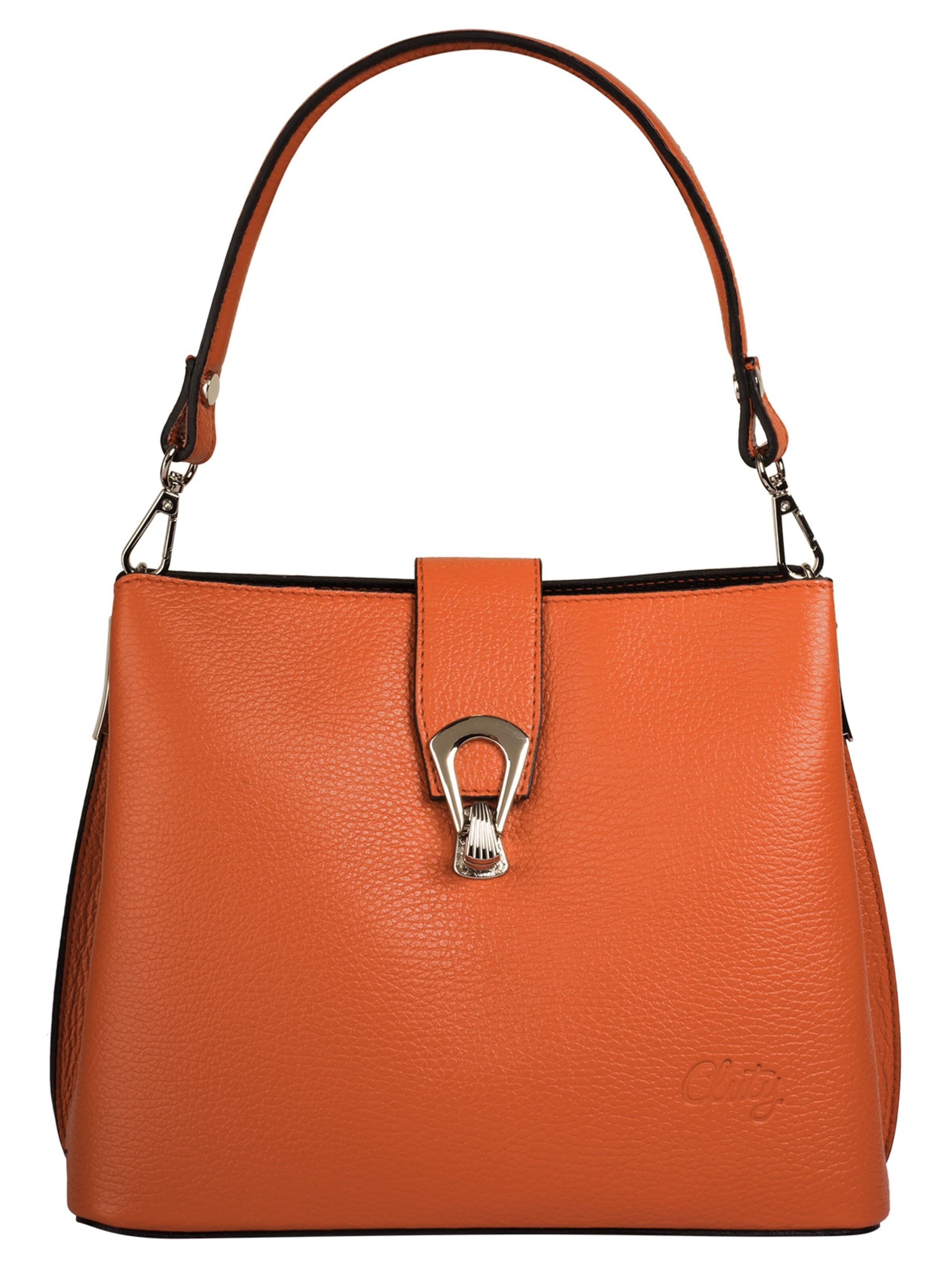 Cluty Crossbody Bag in Orange: front