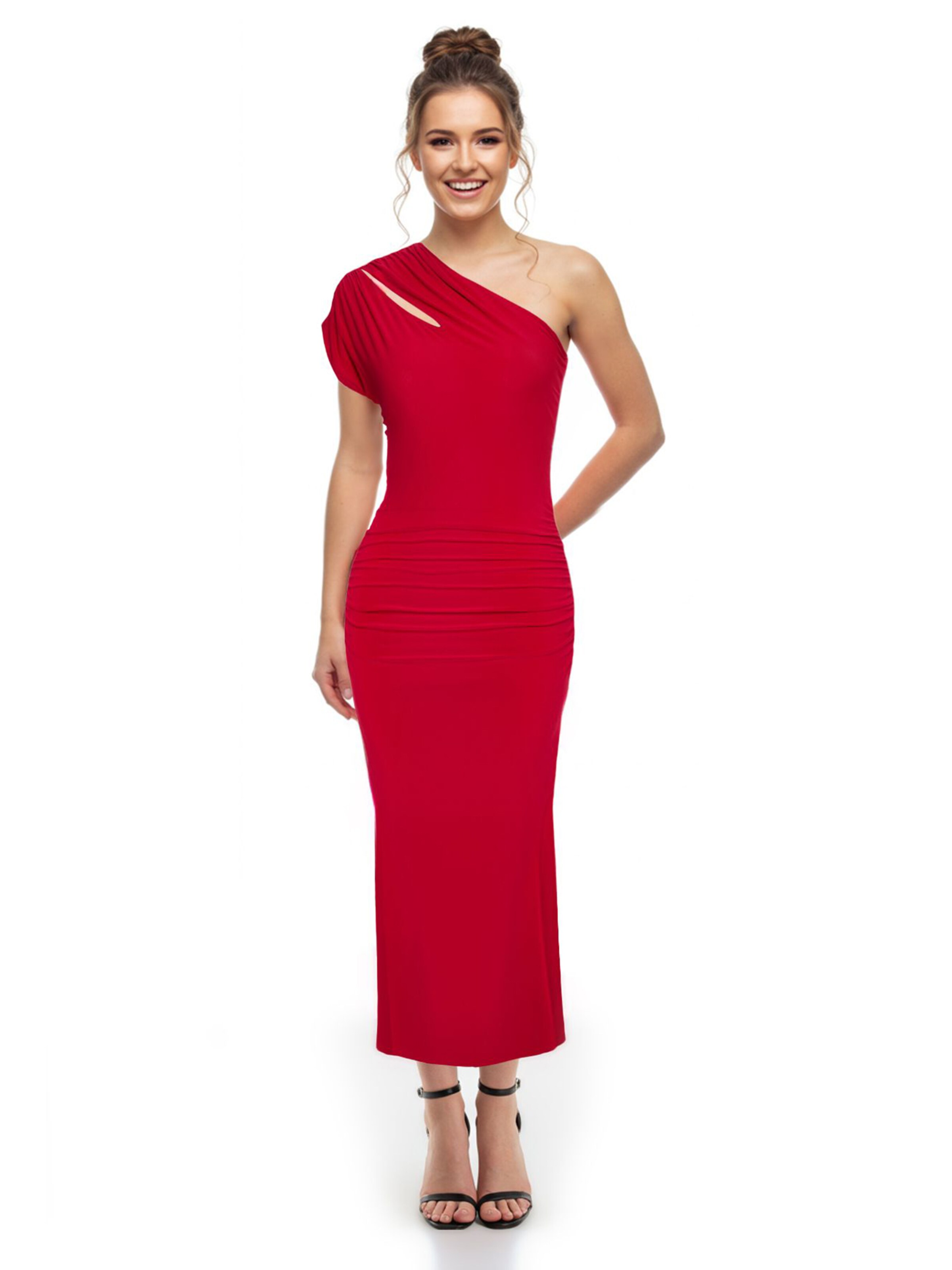 Trendyol Koktejl obleka | rdeča barva: sprednja stran