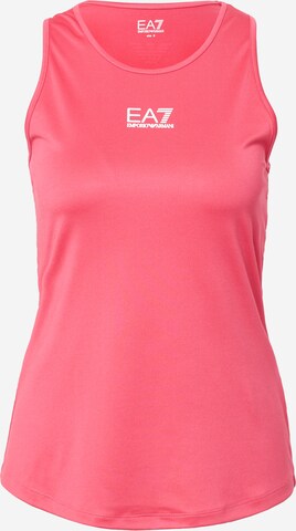 Haut de sport EA7 Emporio Armani en rose : devant