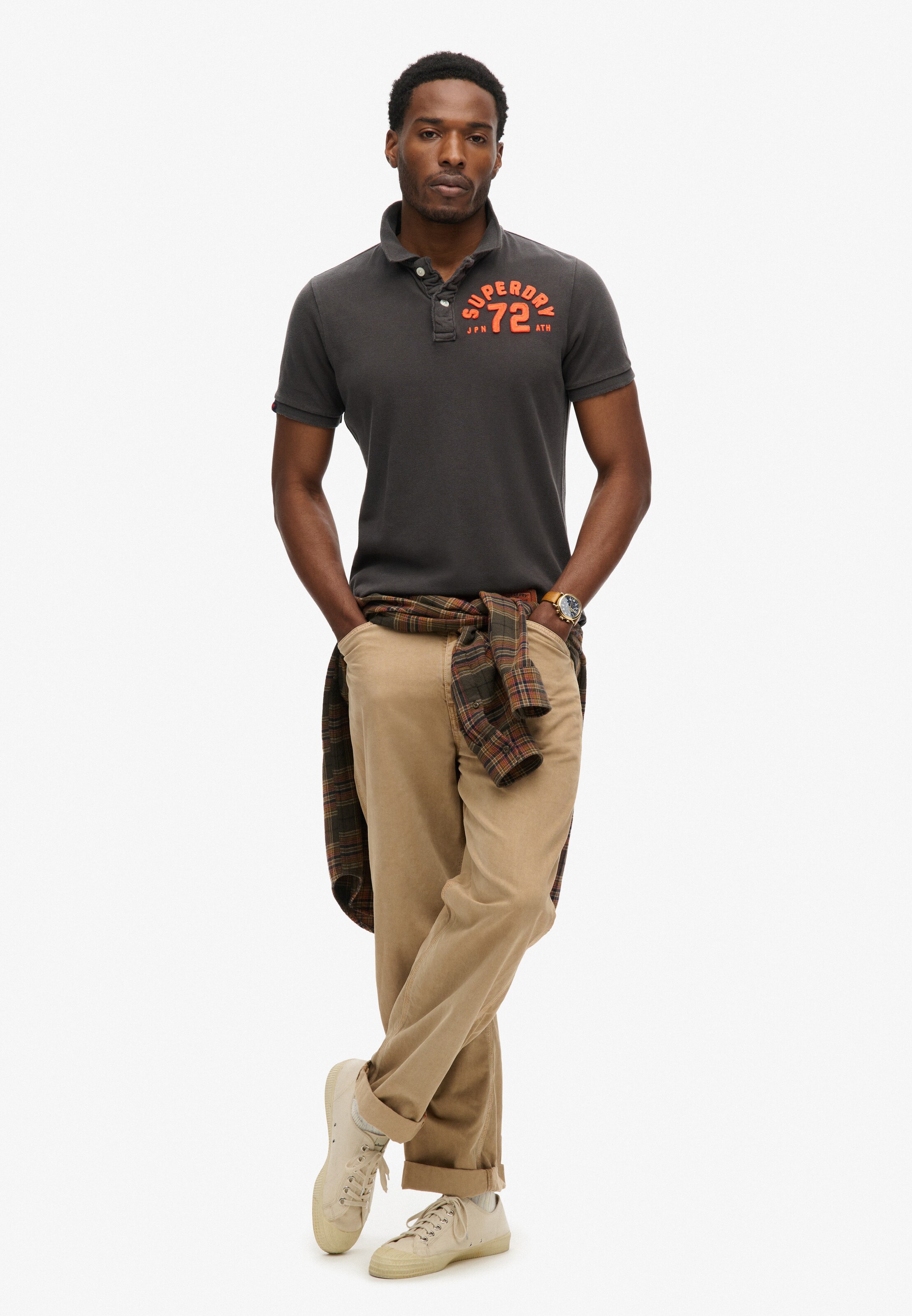 T-Shirt 'Vintage Athletic' Superdry en noir