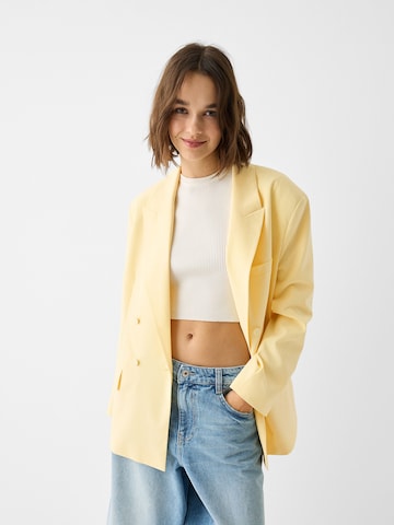 Bershka Blazer in Yellow: front