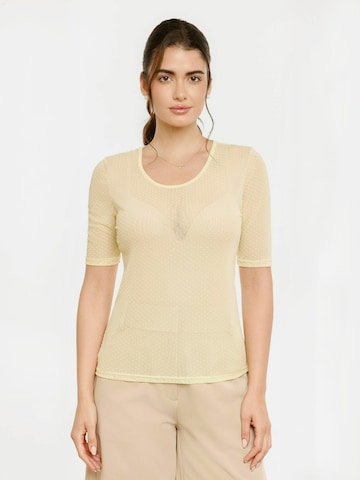 Liberte Essentiel Top ' MESH ' w kolorze żółty: przód