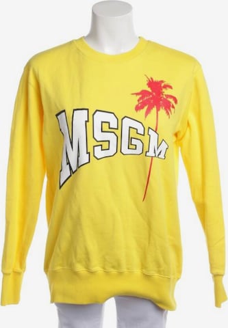 MSGM Sweatshirt & Zip-Up Hoodie in S in Yellow: front