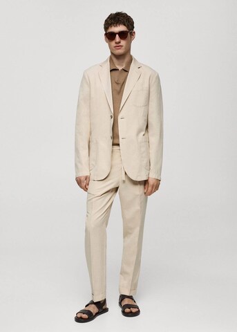 Coupe regular Veste de costume 'Delave' MANGO MAN en beige