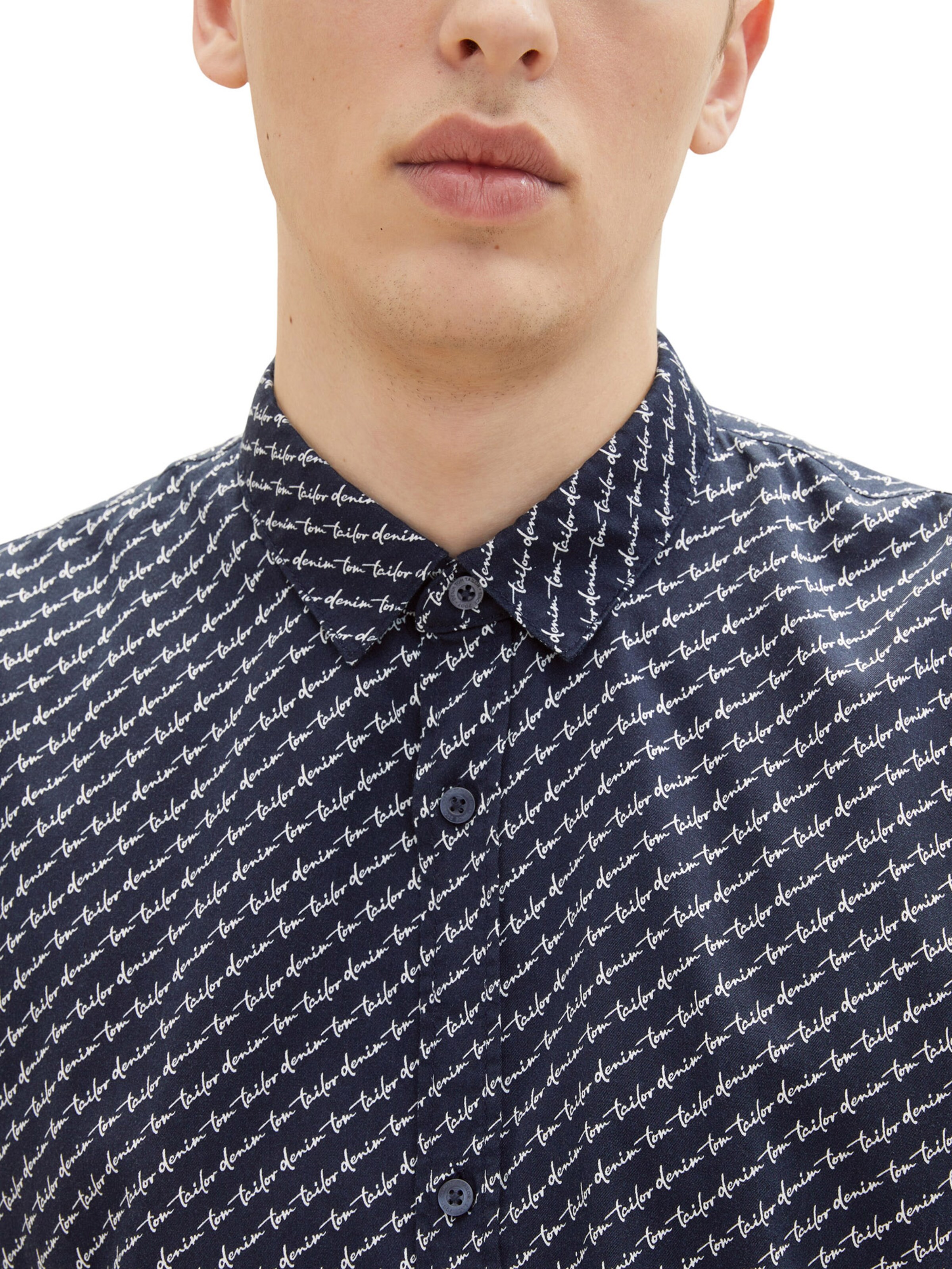 Coupe regular Chemise TOM TAILOR DENIM en bleu