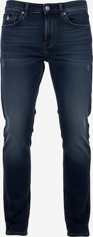 Coupe slim Jean Dondup en bleu : devant