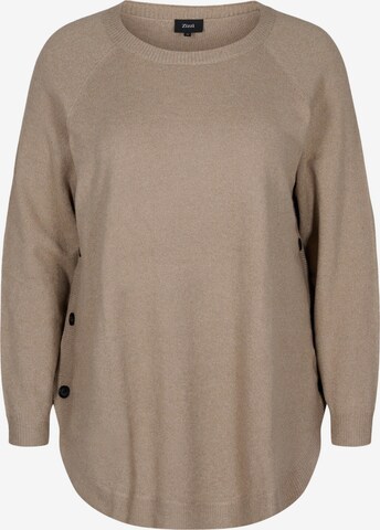 Zizzi - Pullover 'Sunny' em bege: frente