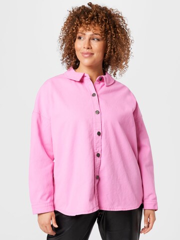 Noisy May Curve Блуза 'Matilda' в розово: отпред