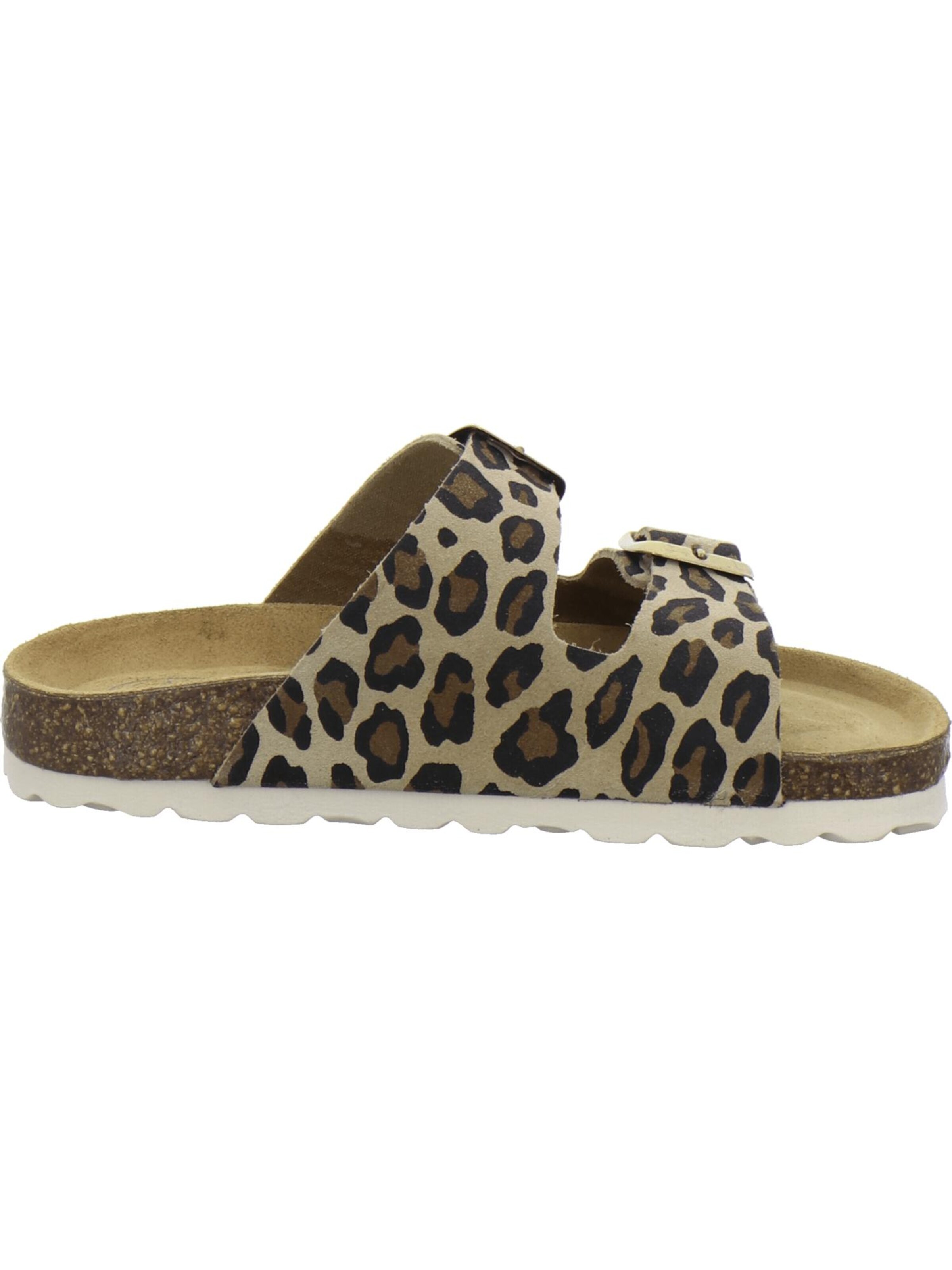 Sandales 'Mädchen Pantoletten Zweischnaller leo-beige' AFS-Schuhe en beige