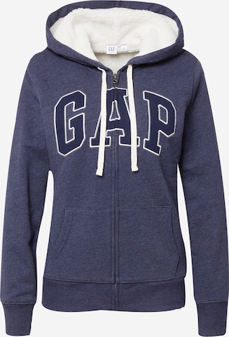 GAP Sweatvest in Blauw: voorkant