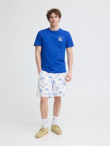 Casual Friday Loose fit Chino trousers ' CFJØsson Floral ' in Blue: front