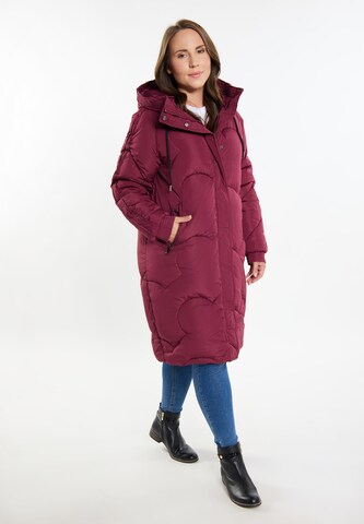 Usha Winter Coat 'lurea' in Red