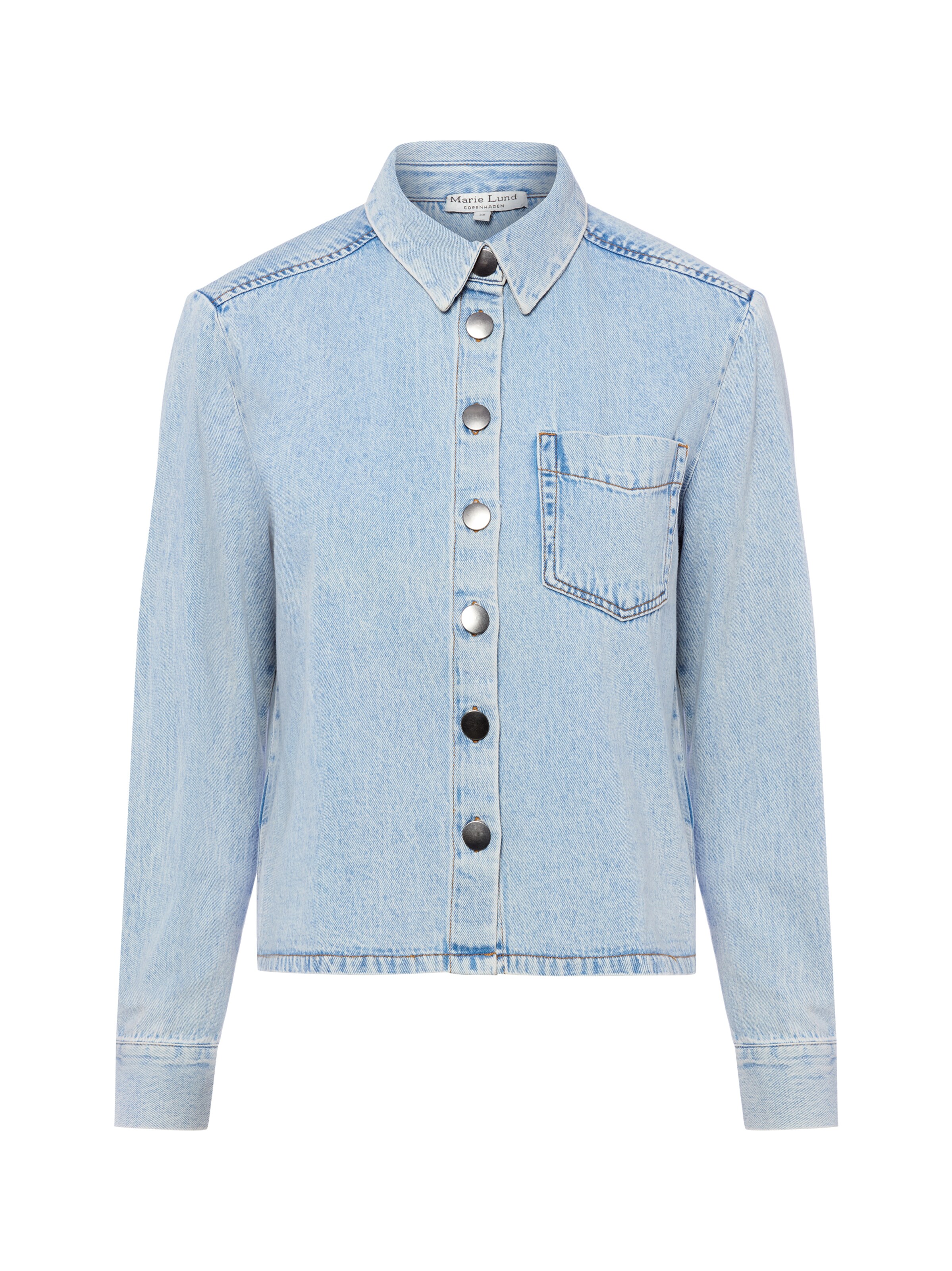 Marie Lund Bluse in Blau: Vorderseite