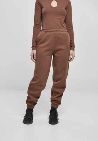 Urban Classics Tapered Broek in Bruin: voorkant